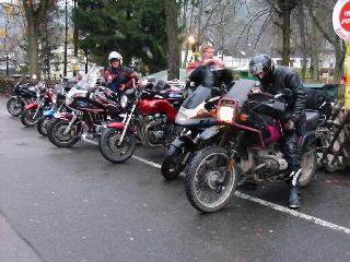 Dirk, Tore und Frank am Cafe Hubraum